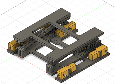 Fusion 360 model of the full chassis and lift assembly